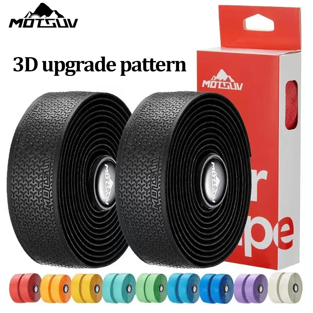Color: Brown - 1Pair  Road Bike Handlebar Tape Anti Slip Silica Gel Handlebar Tape Shock Absorption Cycling Bar Tape Bicycle Accessories