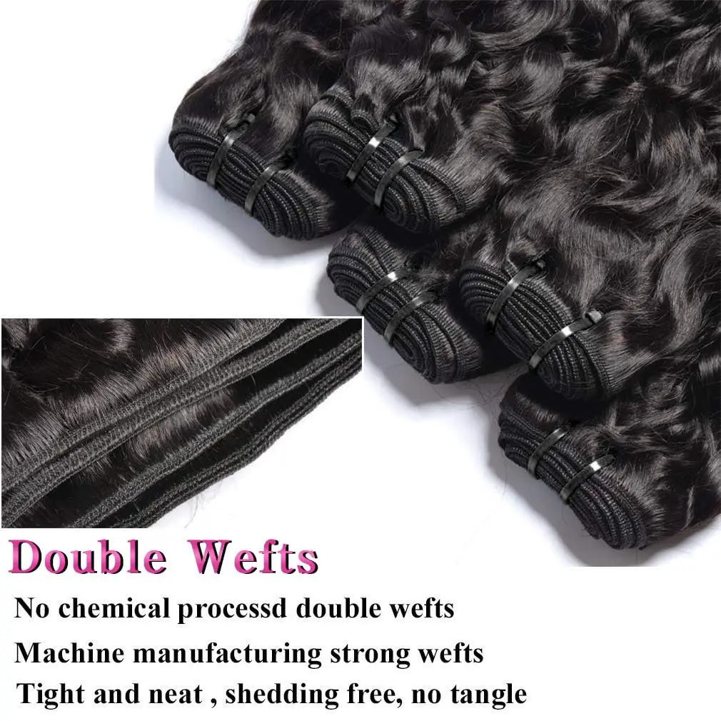 Color: #1, Material Grade: Remy Hair, Longest Hair Proportion: 25%-30%, Ships From: CHINA, Stretched Length: 20 20 22 22 - Water Wave Bundles 10A Peruvian 100% Human Hair Bundles 1 3 4 Bundles Deal Wet And Wavy Curly Hair Extensions