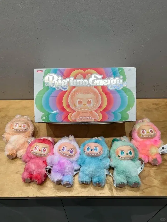 Color: Blue - Super Beautiful POPMART Original Genuine Labubu V3 Big Into Energy Series Vinyl Blind Box Cute and Interesting Birthday Present