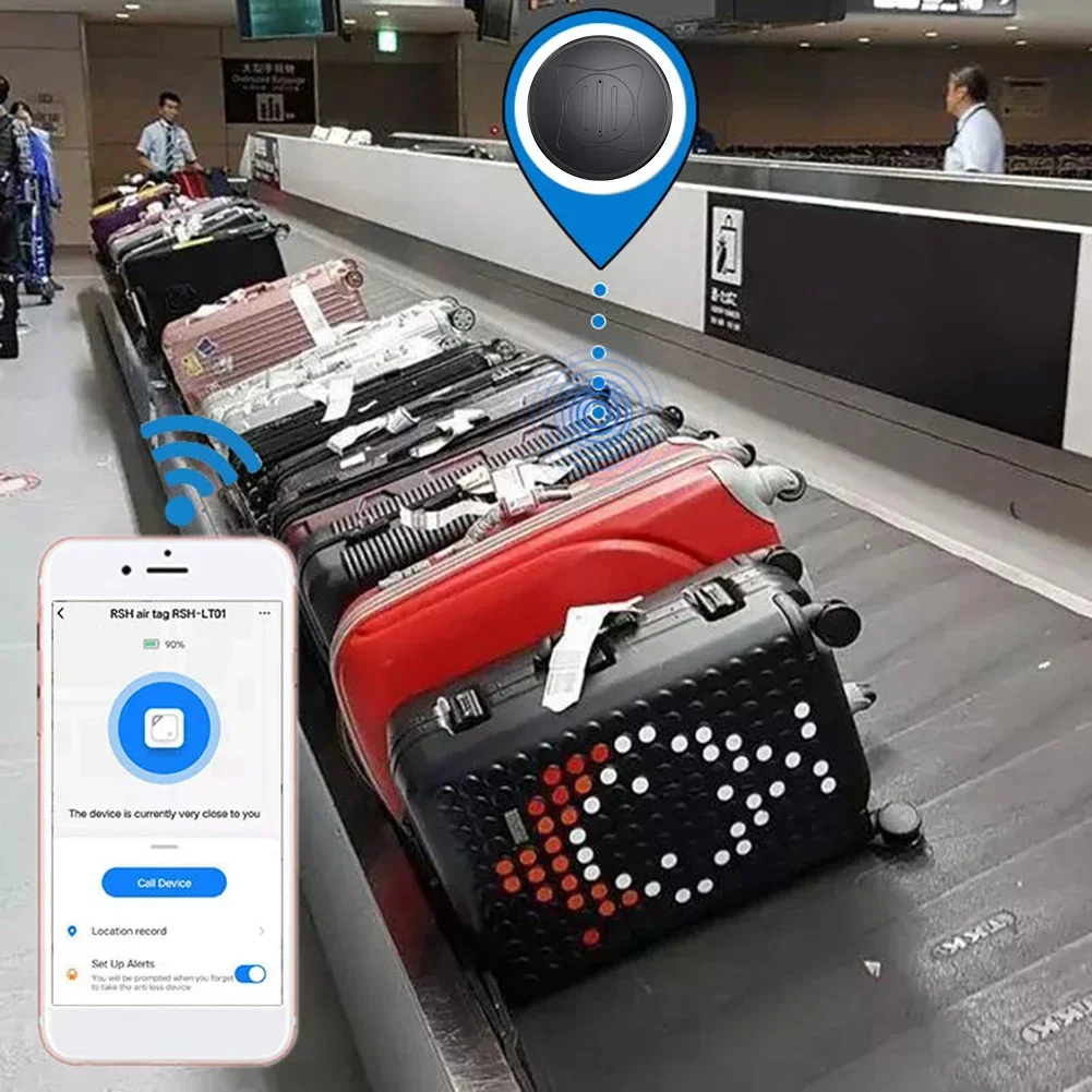 Color: Beige - Mini GPS Tracker Car Locator App Real Time Tracking Location Anti-lost Positioner Device  tracking device  llavero silbato  key
