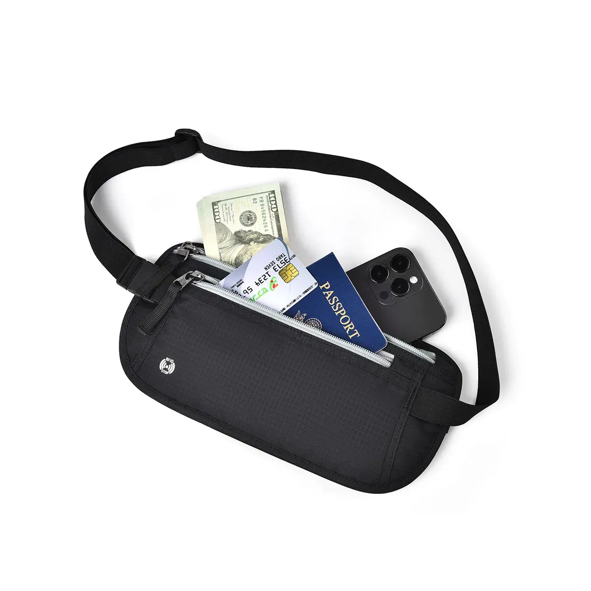 Color: Yellow - Travel Waist Bag Money Belt Slim Passport Holder RFID Blocking Travel Invisible Pouch Protect Cash Credit Cards Travel Documents