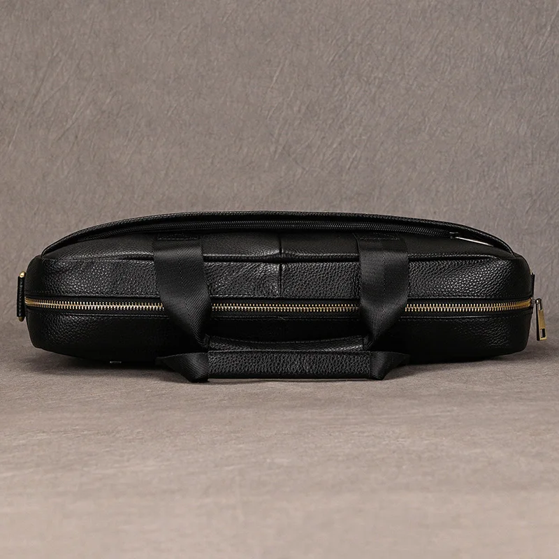 Color: green, Ships From: CHINA - Newsbirds Leather Men Briefcase Doctor Layer Business Man Laptop Bag 15 6 inches Genuine Leather Computer Bags Men Male Tote Bag