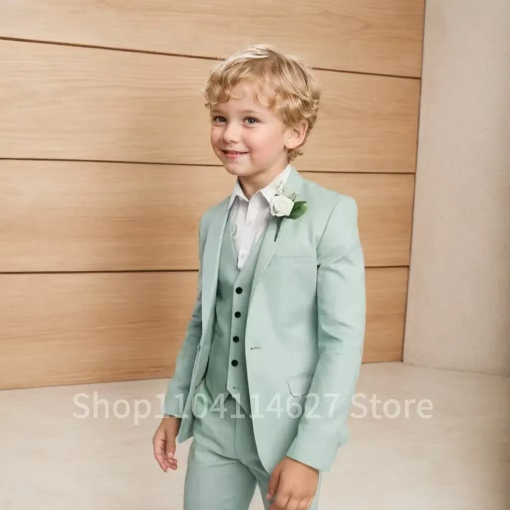 Formal Boys Suit 2 Pieces Blazer And Pants Set Elegant Wedding Summer Beach Prom  Elegant Classic? Tuxedo Children Dresses