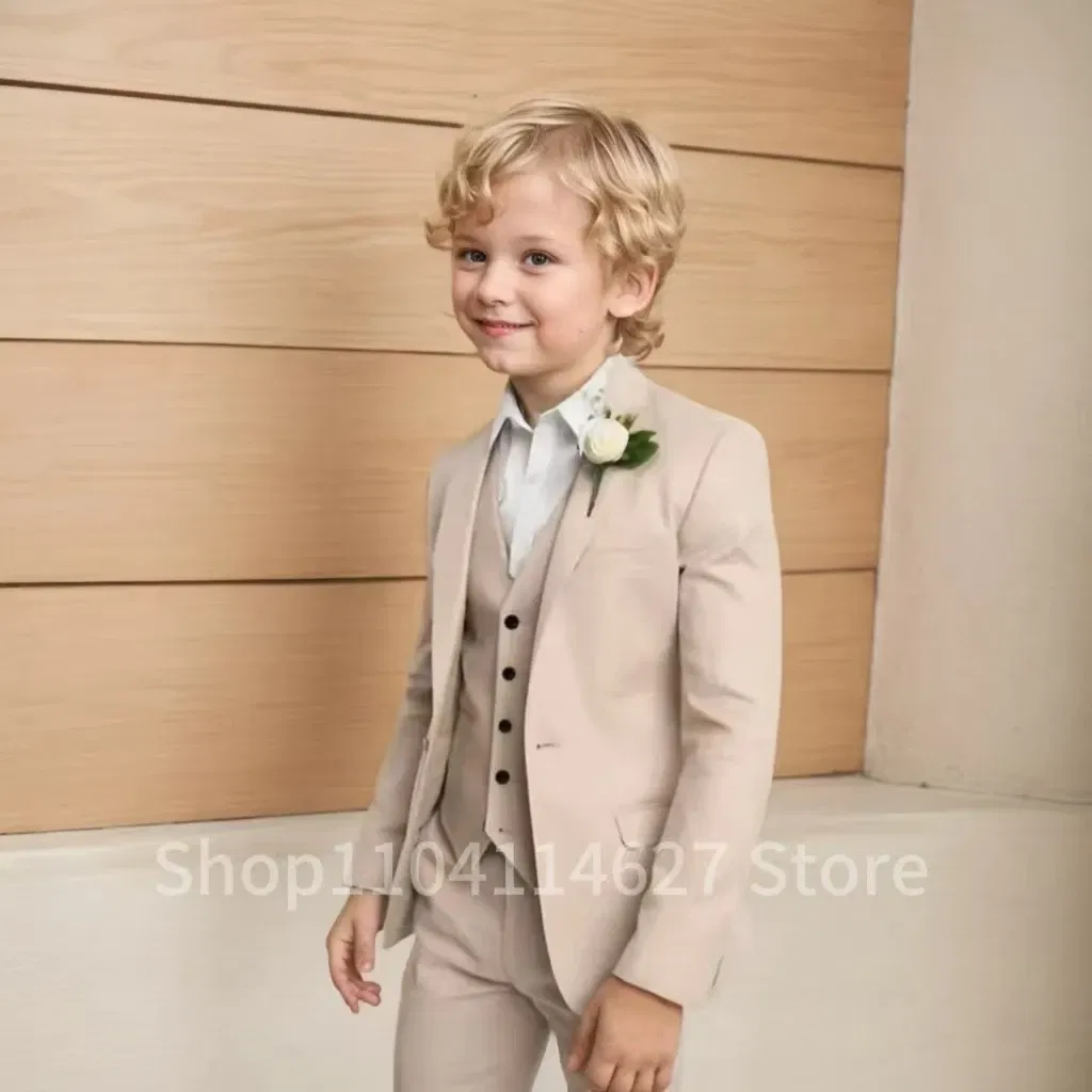 Formal Boys Suit 2 Pieces Blazer And Pants Set Elegant Wedding Summer Beach Prom  Elegant Classic? Tuxedo Children Dresses