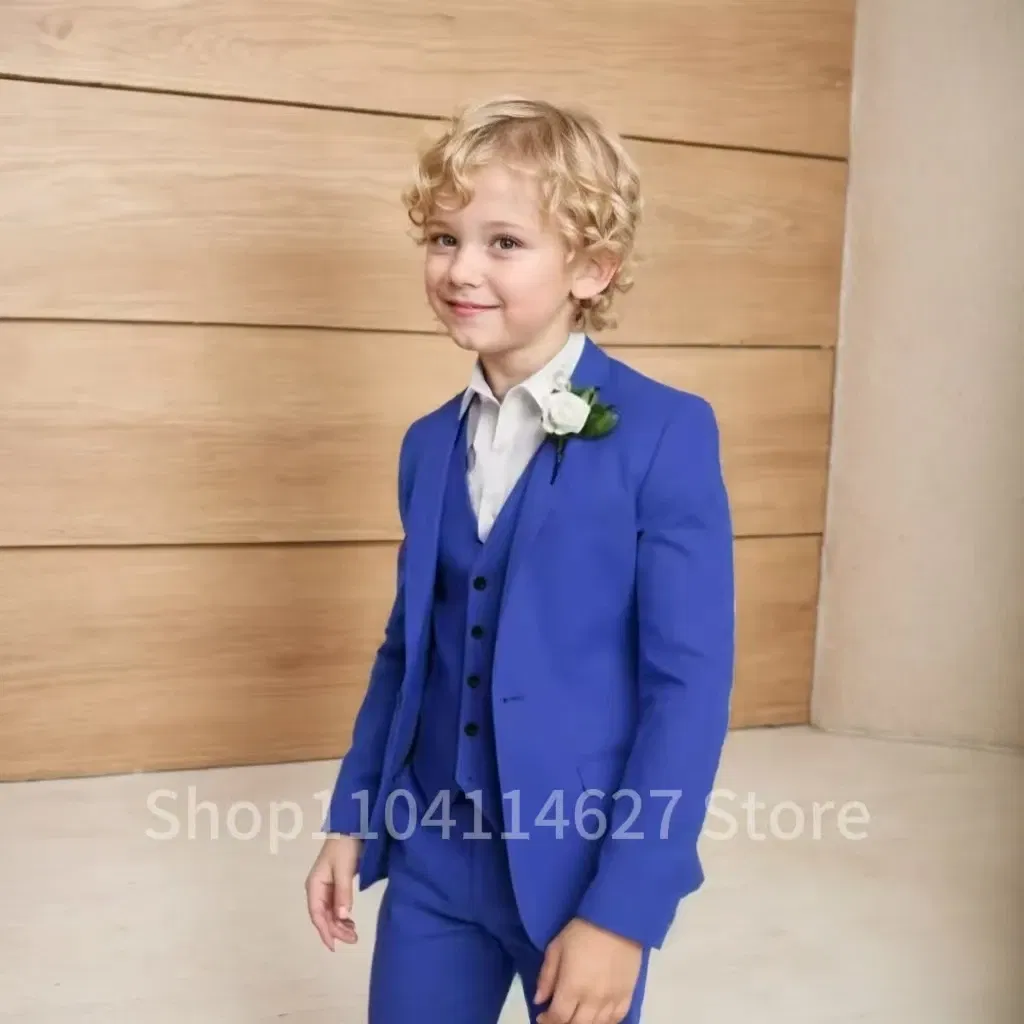 Formal Boys Suit 2 Pieces Blazer And Pants Set Elegant Wedding Summer Beach Prom  Elegant Classic? Tuxedo Children Dresses