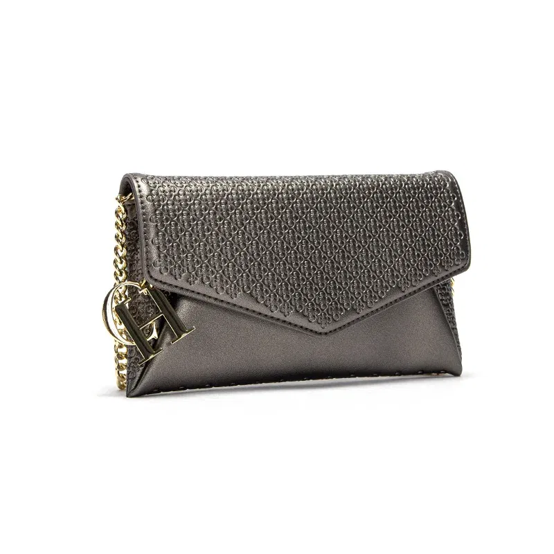 Color: GRAY - Carolina Herrera Women's Travel Versatile Shoulder Bag Crossbody Bag Mobile Phone Lipstick Storage Bag with Chain Shoulder Bag