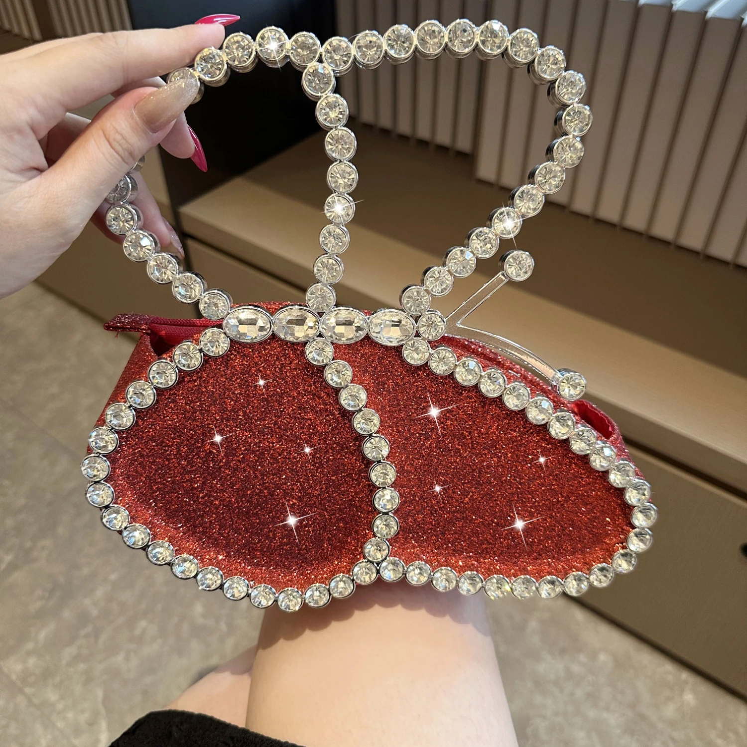 Color: black, Ships From: CHINA - Rhinestone  Glitter Evening Clutch, Elegant Sparkly Sequin Handbag With Chain, Classic Creative Purse For Valentine's Day, Weddi