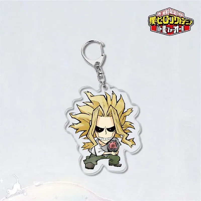Color: PURPLE - Anime My Hero Academia? Midoriya Izuku Cosplay Keyrings Acrylic Figure Key Chains Bakugou Katsuki Keychain For Bags Fans Gift