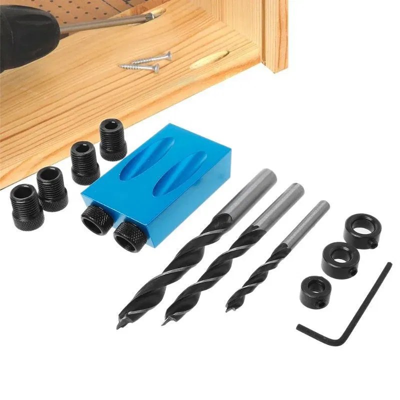 Color: Green, Purple, Ships From: CHINA - ZK30 15 Degree Oblique Hole Locator Angle Drilling Locator Aluminium Woodworking Drill Bits Jig Clamp Kit Guide Wood Hand Tools