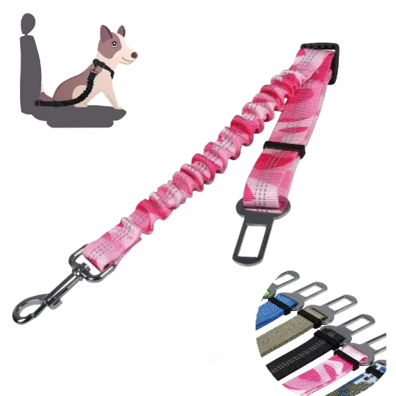 Color: SKY BLUE - Universal Adjustable Cat Dog Seat-Belt Elastic & Reflective Vehicle Nylon Seat Belt for Small Medium Large Dog,Pet Accessoires