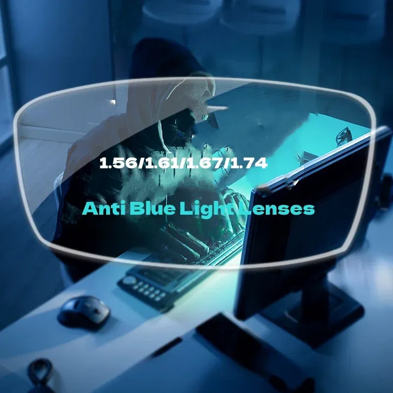 Lenses Color: Blue, Ships From: CHINA, Lens Index: 1.67 - Anti Blue Light Lenses 1.56/1.61/1.67/1.74 Optical Prescription Custom For Myopia Hyperopia Astigmatism Bue Light Blocking Lens