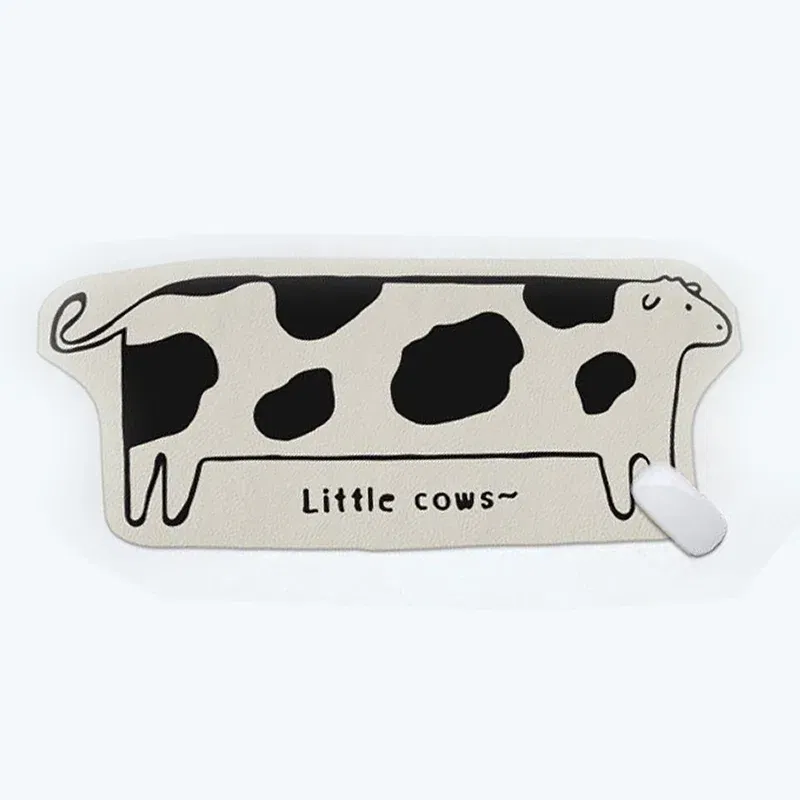 Color: Coffee - Water Proof Mouse Pad Gamer Leather Carpet? Cute Cow Large Mousepad XXL Laptop White Kawaii Desk Mat Keyboard Computer Anime Cat