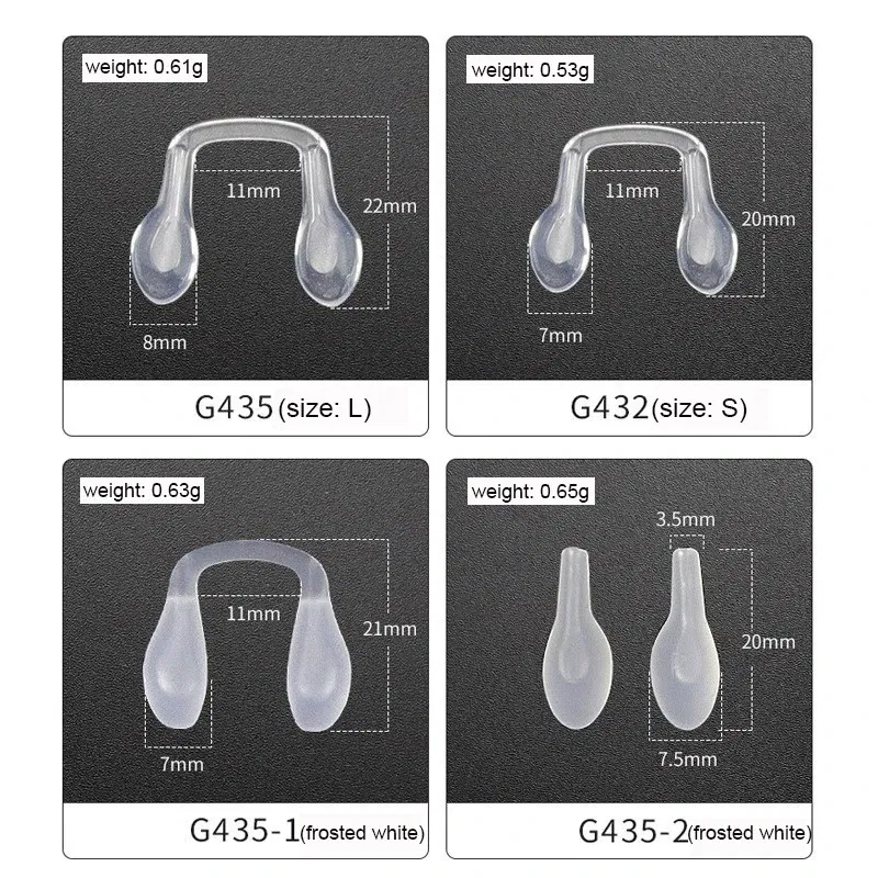 Color: Red - 1pair Silicone U Shape Nose Pad Arm Eyeglasses Anti Slip Accesssory