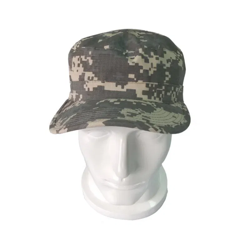 Color: Blue - Classic men's military cap Men's women's fitted flat top baseball cap Army camo sun hat Outdoor sports fishing ride
