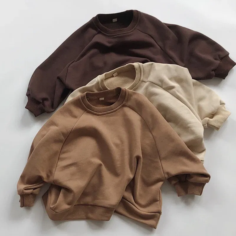 Color: black, Kid Size: 5T - Children Clothing Japan Korean Style Autumn Spring  Baby Girls Boys Casual Long Sleeve Sweatshirts T-shirt Kids Pullover Tops