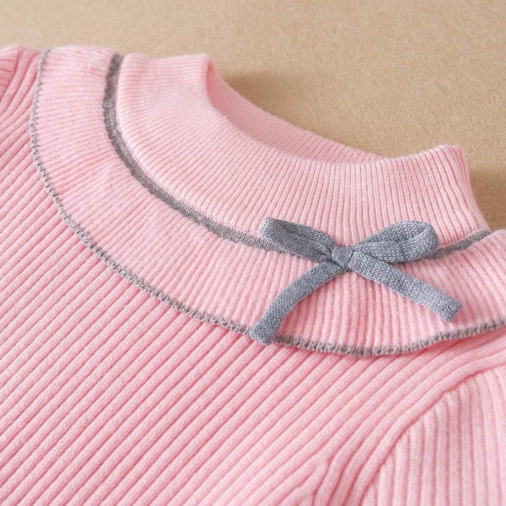 Color: Ivory, Kid Size: 7T - Girls Sweater Pullovers Autumn Winter Baby Warm Sweaters Tops Children Knitwear Kids Clothes