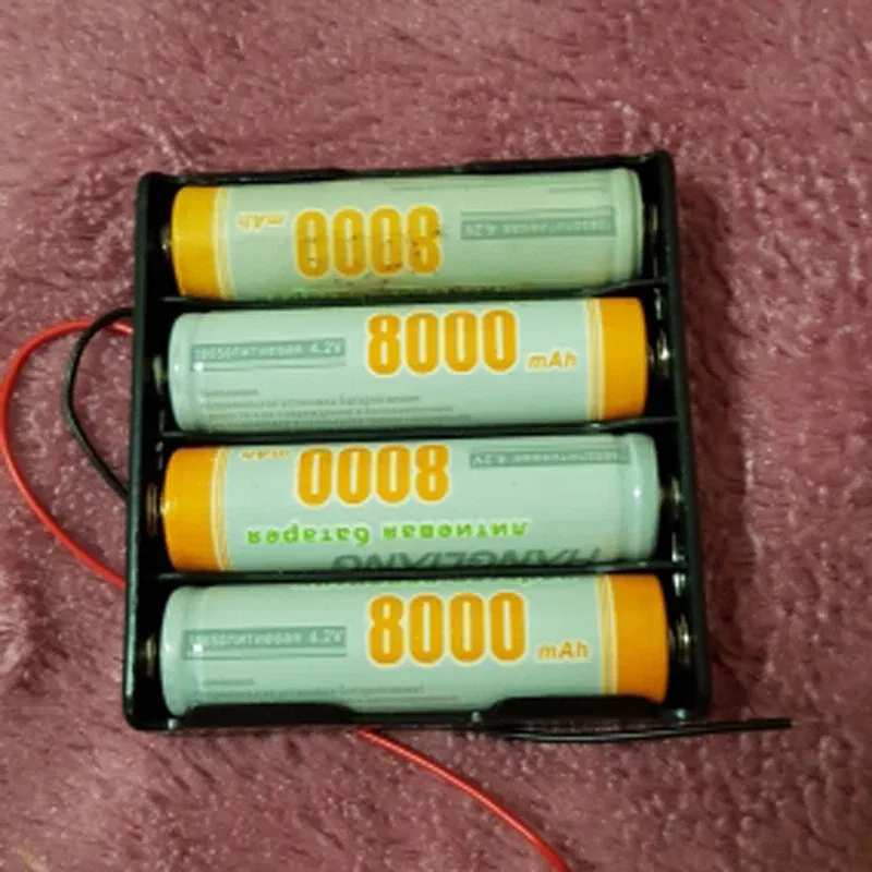Color: Blue - New 18650 Power Bank Cases 1X 2X 3X 4X 18650 Battery Holder Storage Box Case 1 2 3 4 Slot Batteries Container With Wire Lead