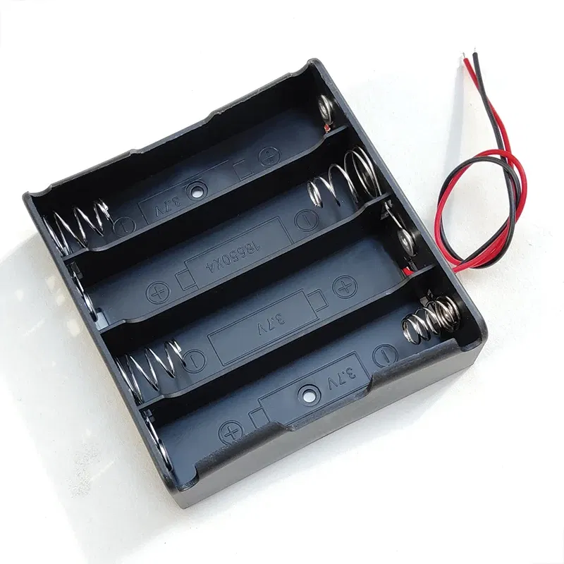 Color: Blue - New 18650 Power Bank Cases 1X 2X 3X 4X 18650 Battery Holder Storage Box Case 1 2 3 4 Slot Batteries Container With Wire Lead