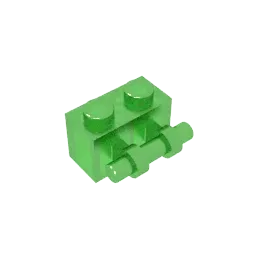 Color: Burgundy - MOC PARTS Bricks GDS-652 BRICK 1X2 WITH STICK compatible with lego 30236 children's toys Assembles Building Blocks Technical