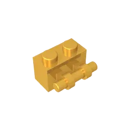 Color: Burgundy - MOC PARTS Bricks GDS-652 BRICK 1X2 WITH STICK compatible with lego 30236 children's toys Assembles Building Blocks Technical
