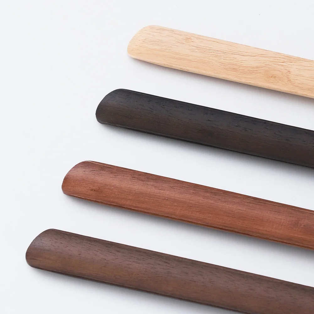 Color: Gold - 40/55/70cm Premium Rubber Wood Magnetic Shoe Horn - No Bending Needed, Elegant Shoe Helper
