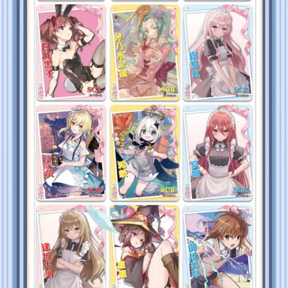 Color: light green - Wholesale 4 Boxes Goddess Story NS-11 Collection Card PR Anime Games Girl Party Swimsuit Bikini Feast Booster Box Doujin