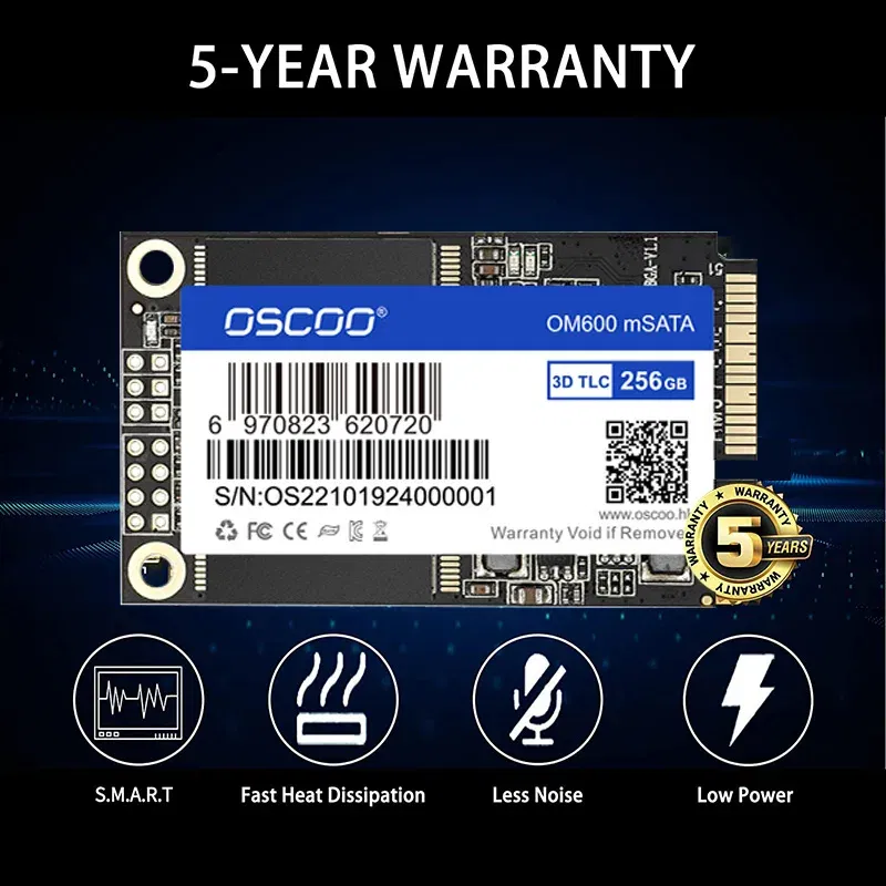 SSD Capacity: 256GB - mSATA SSD 128GB 256GB 512GB 1TB SATA Internal Solid State Hard Drive 6Gbps 3D NAND SSD For Desktop Laptop