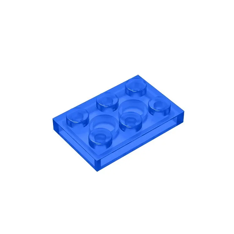 Color: army green - Educational Assemblage GOBRICKS Plate 2 x 3 compatible  with lego 3021 pieces of children's toys building block Particles Plate