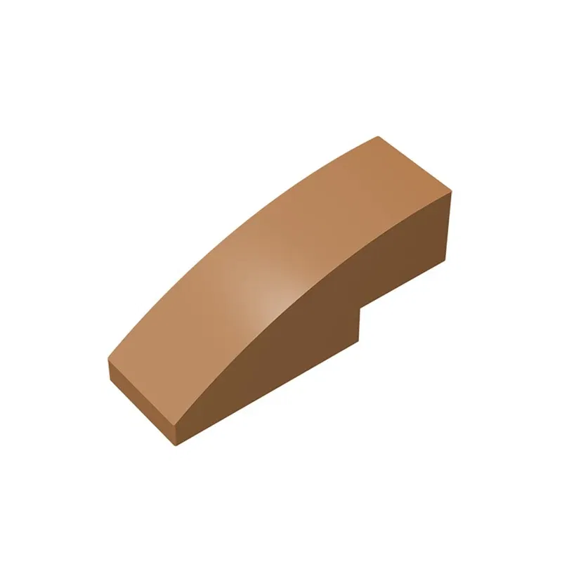 Color: LIGHT GRAY - Gobricks 10PCS Assembles 50950 3x1 curved oblique brick Building Blocks Bricks Bulk Model City Classic Toy Boys Girls Kids Gift
