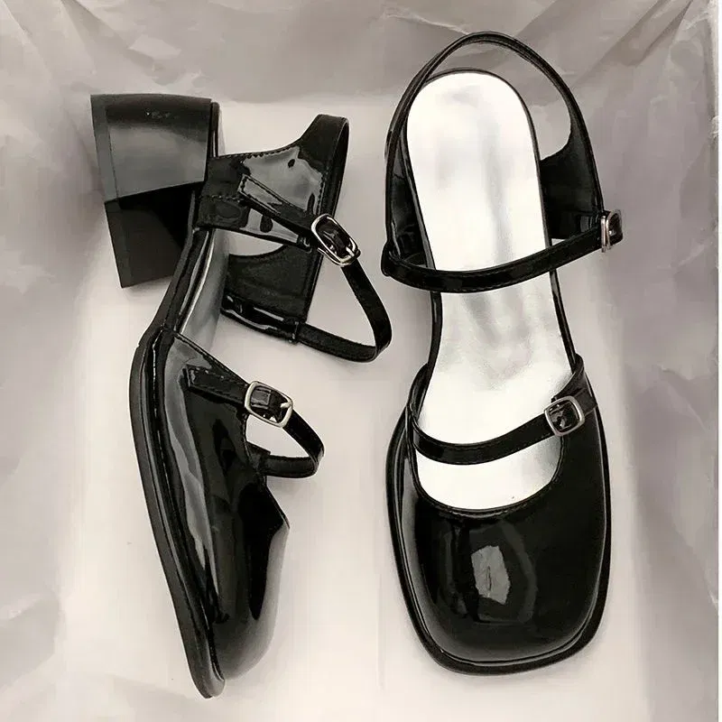 Color: Blue, Shoe Size: 36 - Non-slip Round Toe Sandals Ladies Casual 2023 Summer Hollow Beach Elegant Shoes Korean Fashion Party Shoes  Design 2024