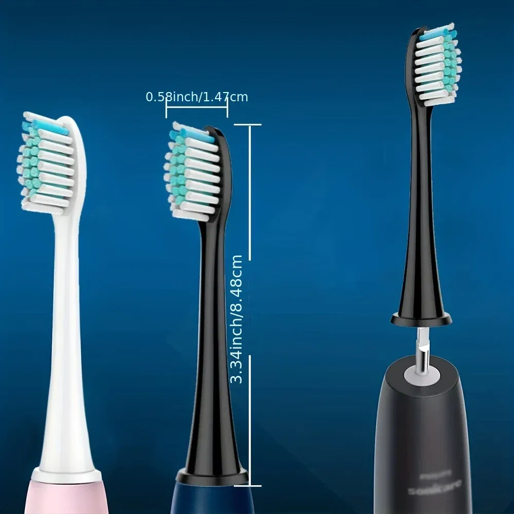 Color: Brown - Electric toothbrush replacement head, Philips Sonicare toothbrush head, sonic vibration cleaning toothbrush head