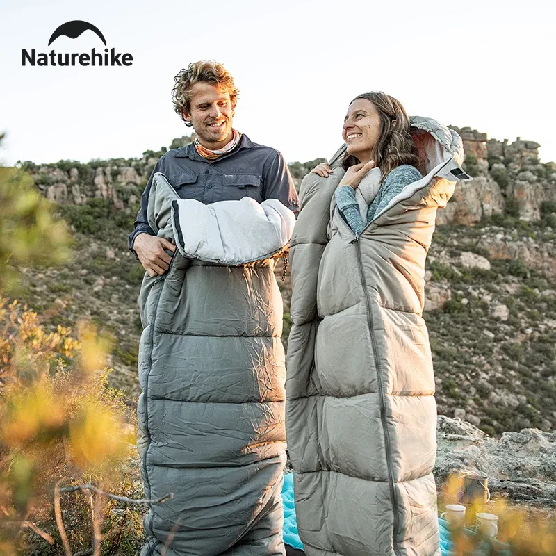 Color: Light Grey, Ships From: CHINA - Naturehike Envelope Backpacking Sleeping Bags Cotton Lightweight Portable Detachable Camping Sleeping Bag for Travel Outdoor