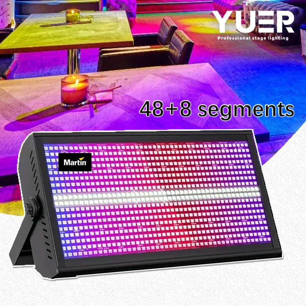 Ships From: CHINA, Plug Type: AU Plug - LED 48+8 Segement Strobe Light RGBW Wash Flash 200W Housing DJ Effect Light Bar for Party Disco Wedding Bar Holiday show YUER