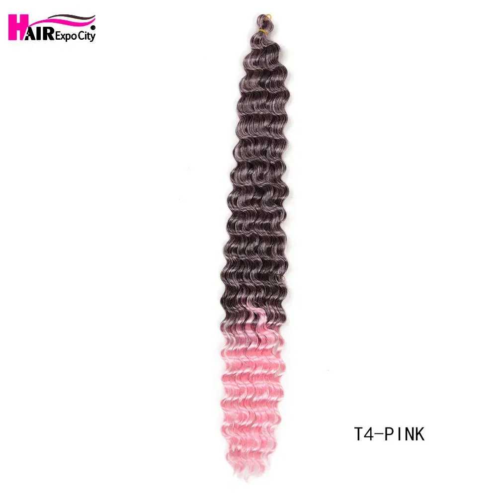 Color: M#Purple, Ships From: CN, Stretched Length: 22inches, Bulk Buy: 1Pcs/Lot - 22-28 Inch Freetress Deep Twist Crochet Hair Natural Synthetic Braids Hair Ombre Crochet Braiding Hair Extensions Hair Expo City