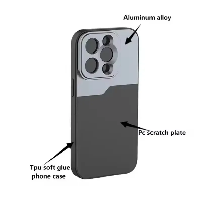 Color: Golden - 17MM Thread Phone Case for iPhone 14 15 16 Plus Pro Max Anamorphic Macro Wide Angle 17MM Lens Mount Phone Case for Ulanzi Kaise