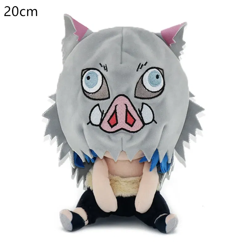 Color: pink, Height: 0-10cm - 20CM New Product Japanese Anime Ghost Slayer: Blade Plush Doll Tanjiro Nezuko Game Peripheral Children's Doll Kawaii Pillow
