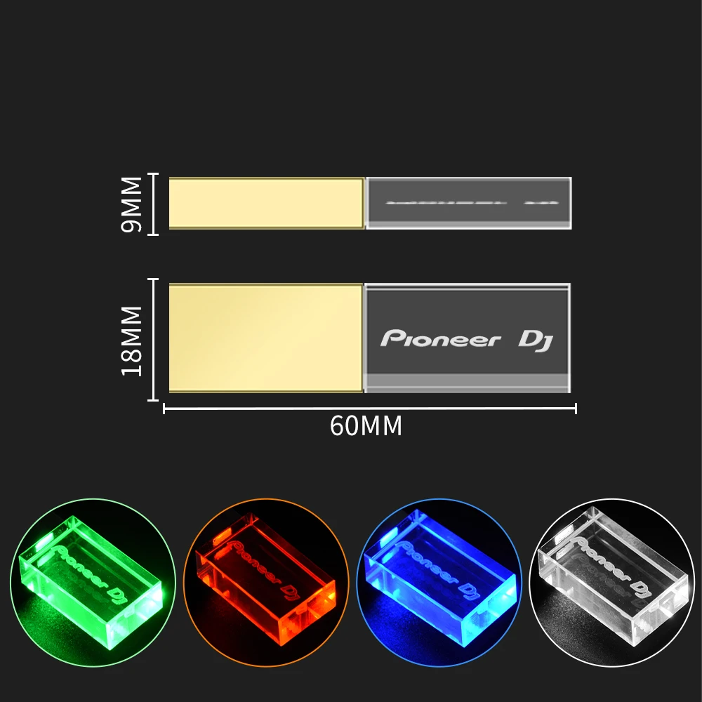 Color: WHITE, Capacity: 128 GB - JASTER Pioneer DJ Crystal USB Flash Drive 128GB High Speed Memory Stick 64GB Silver Lid Pendrive 32GB Real Capacity U Disk 16GB