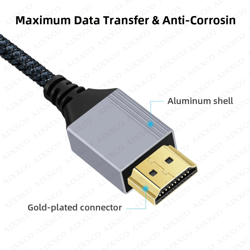 Length: 2m - HDMI-Compatible Cable 2.0 Wire 4K 60Hz for Xiaomi Xbox PS5 PS4 Laptops HDMI-Compatible Splitter Digital Cable Cord 2m 3m 5m 10m