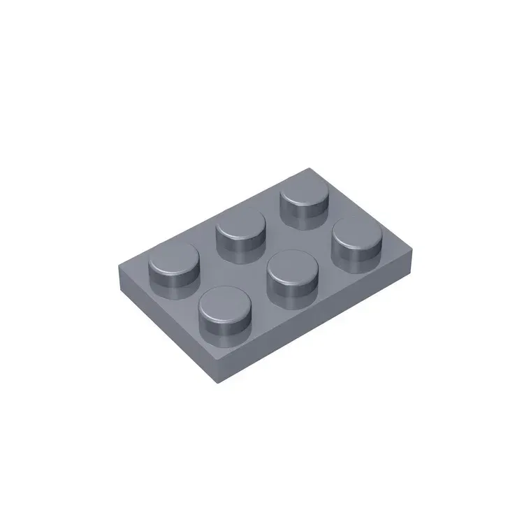 Color: Dark Green - Gobricks GDS-510 Plate 2 x 3 compatible with lego 3021 pieces of children's DIY building block Particles Plate DIY