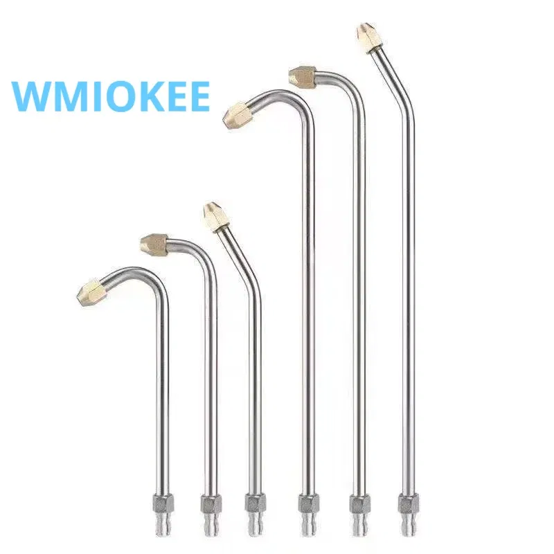 Color: Pink - 25?°/90?°/U High Pressure Washer Extension Wand With 1/4 Quick Connector Lance Spear With CurvedHead Rod Cleaning Tool for car