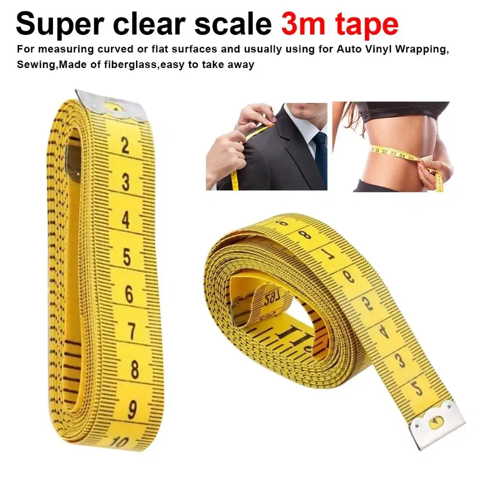Color: Lavender - Top Quality Durable Soft 3 Meter 300 CM Sewing Tailor Tape Body Measure Ruler Dressmaking