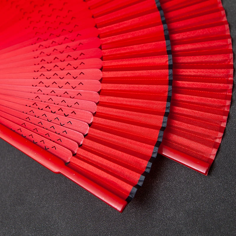 Color: Navy, Fan Size: 6.3 inches - Red Solid Color Women's Dance Hand Folding Fan Personalized Wedding Fan Bamboo Fan Chinese Style Silk Fan Household Hand Fan