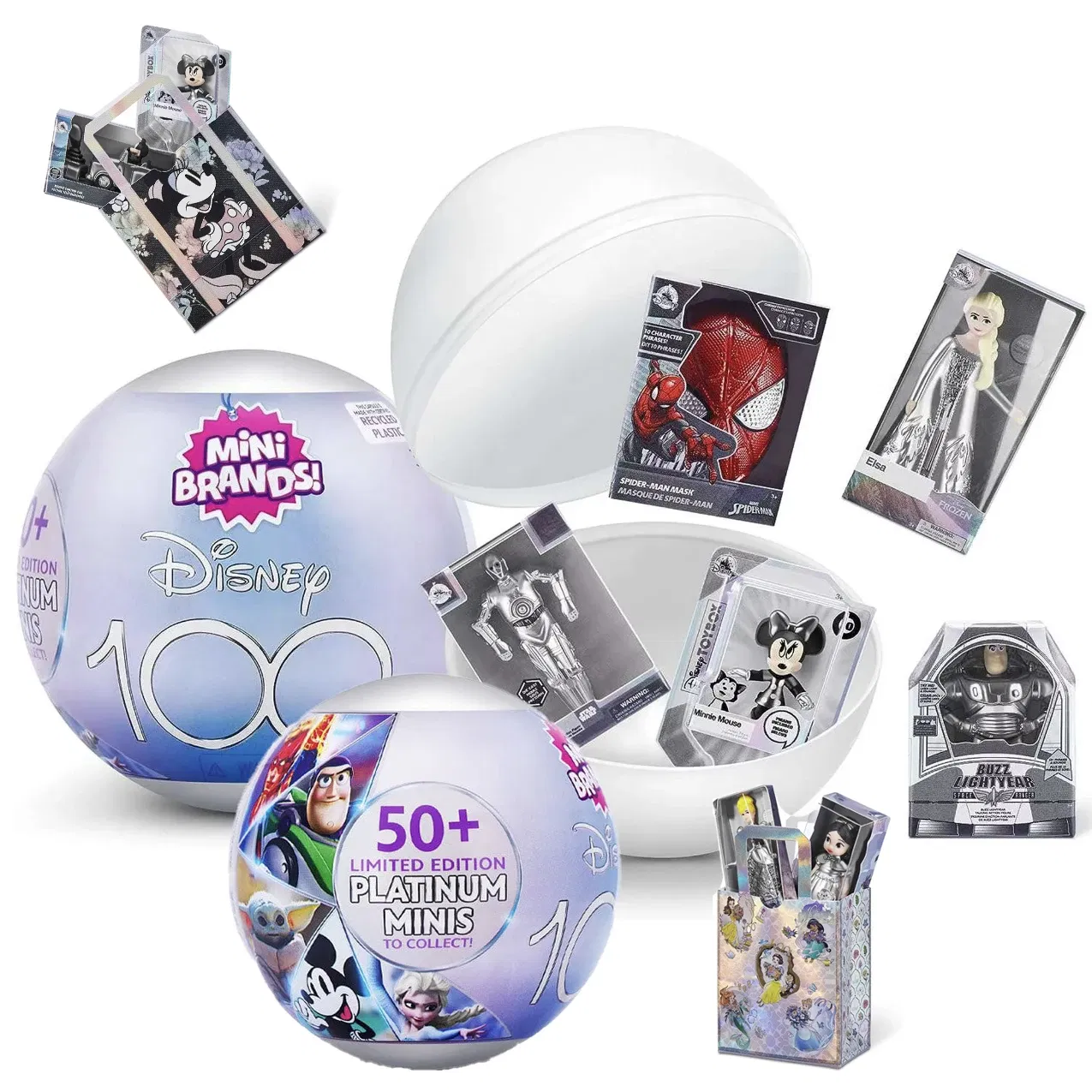 Color: WHITE - 5 Surprise DISNEY Mini Toy Brands Mystery Capsule Collectibles Toys Blind Ball Children's Gift