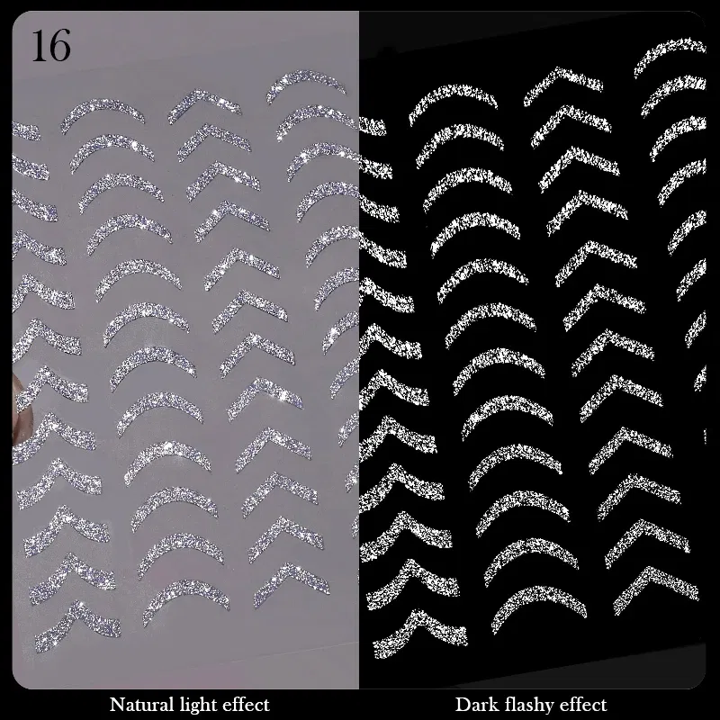 White French 3D Nail Stickers Manicure Gradient Line Flower Nail Art Designs Self-Adhesive Nail Tips Guides for DIY Decoration