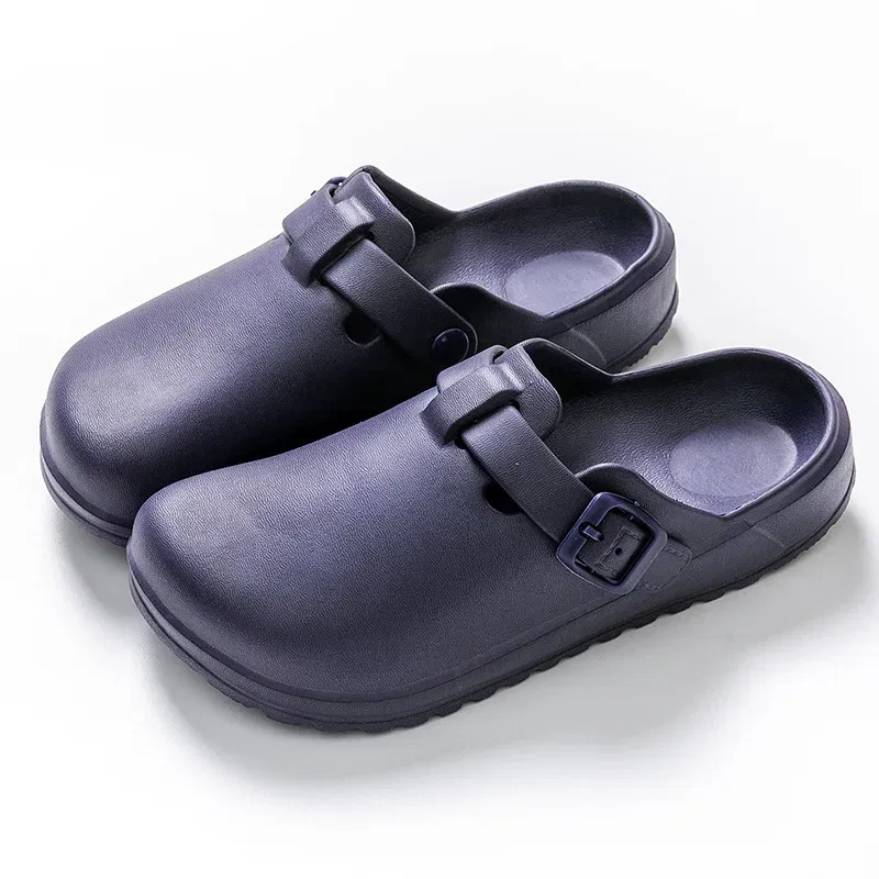 Color: Mustard, Shoe Size: 45 - Eyriphy Women Clogs Slippers Men Working Shoes Nurses Soft Eva Slides Anti-Slip Lab Waterproof Medical Slippers Fashion Sandals