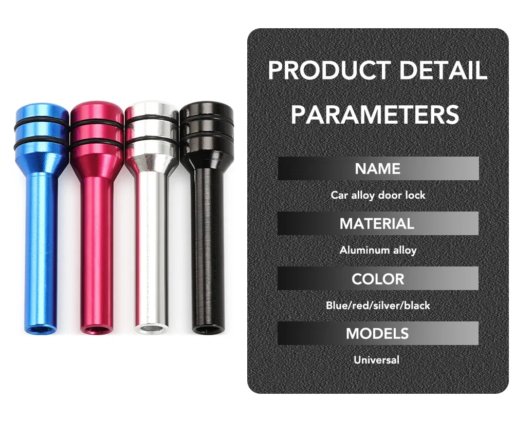 Color: Lavender - Car Alloy Door Lock Pins Lock Pin Screw Knob For Mercedes Benz W201 A B C Class GLA W176 CLK W209 W202 W220 W204 W203 W210 W124