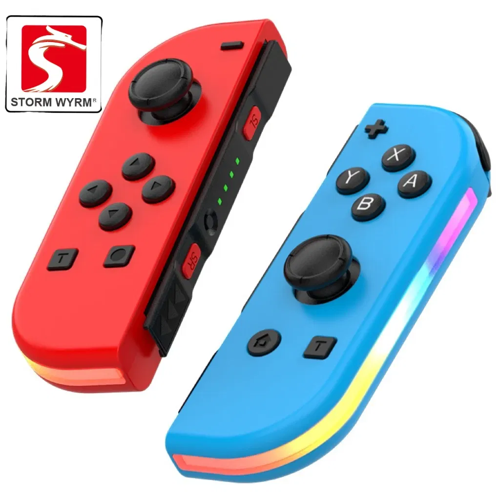 Color: green - STORM WYRM Bluetooth Joystick for Switch NS Game Left and Right Wireless RGB With Light Small Handle JOY-02