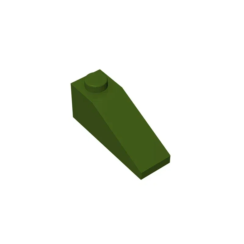 Color: army green - Gobricks GDS-586 Slope 33 3 x 1 compatible with lego 4286 pieces of children's DIY Building Blocks Technical Educational