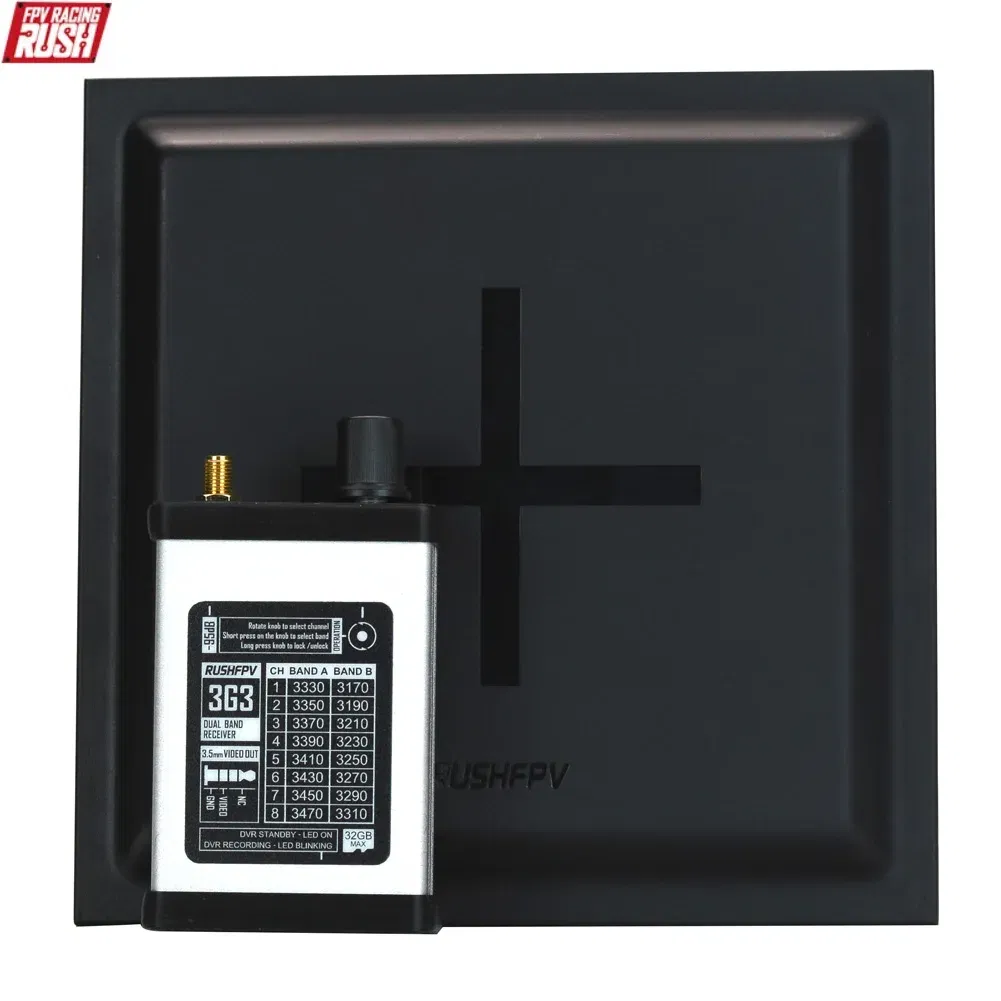 Color: Red - RushFPV 3.3G 2W VTX 8CH 2000MW Audio Video FPV Transmitter Receiver Module 7-30V for RC Remote Multi-Rotor DIY Parts