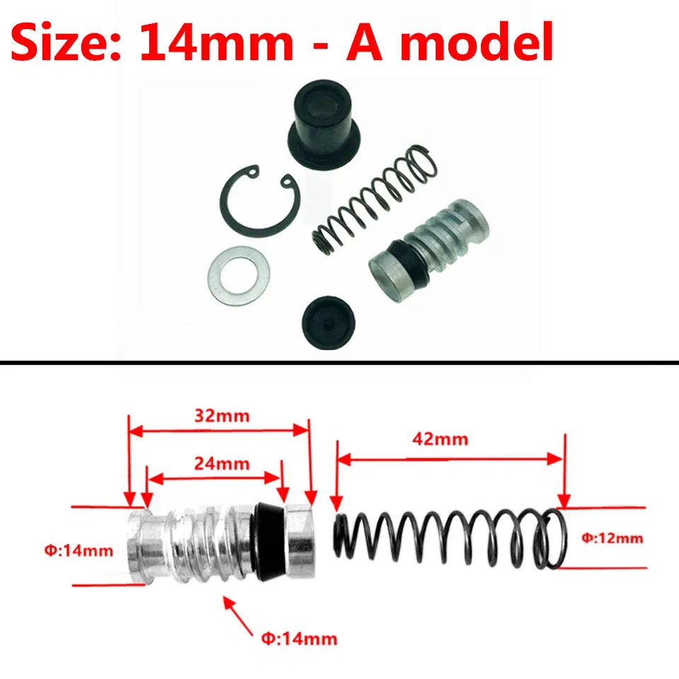 Color: army green - Motorcycle Clutch Brake Pump Piston Plunger Repair Set Master Cylinder Piston Rigs Repair Fit Motocros/Scooter Brake Accessories